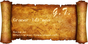 Graner Tímea névjegykártya